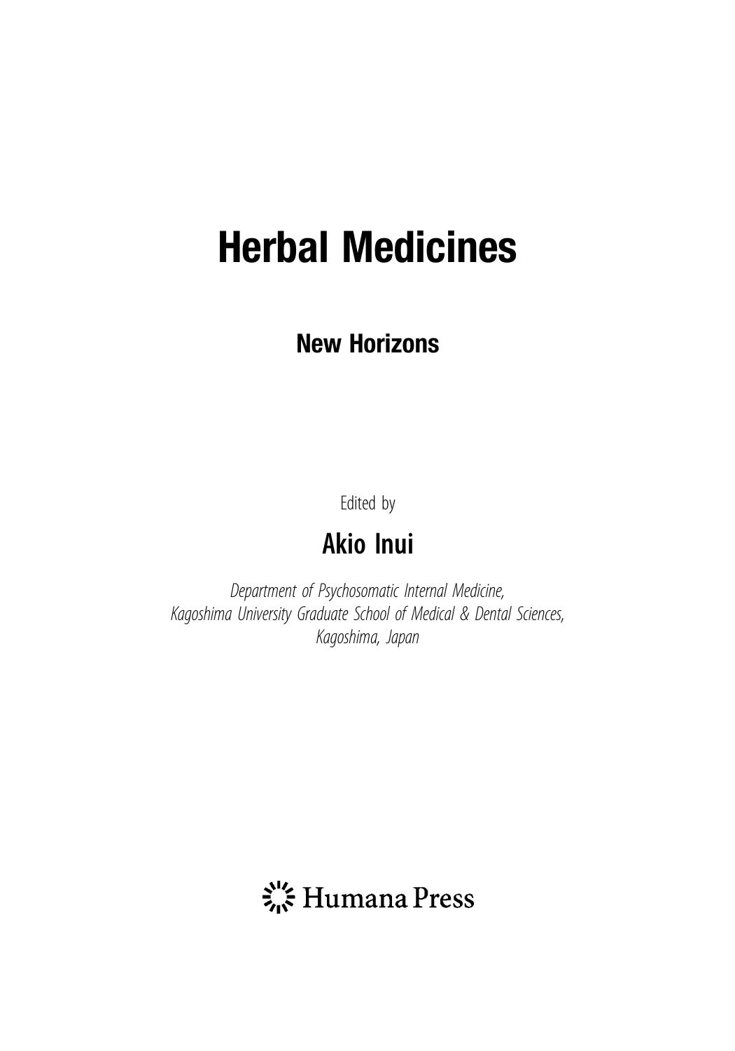 Herbal Medicines by Akio